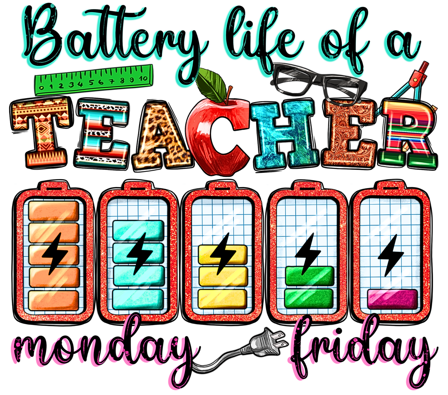 20 oz. Teacher Battery Life Tumbler