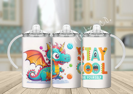 12 oz Be Cool Dragon Kids Sippy