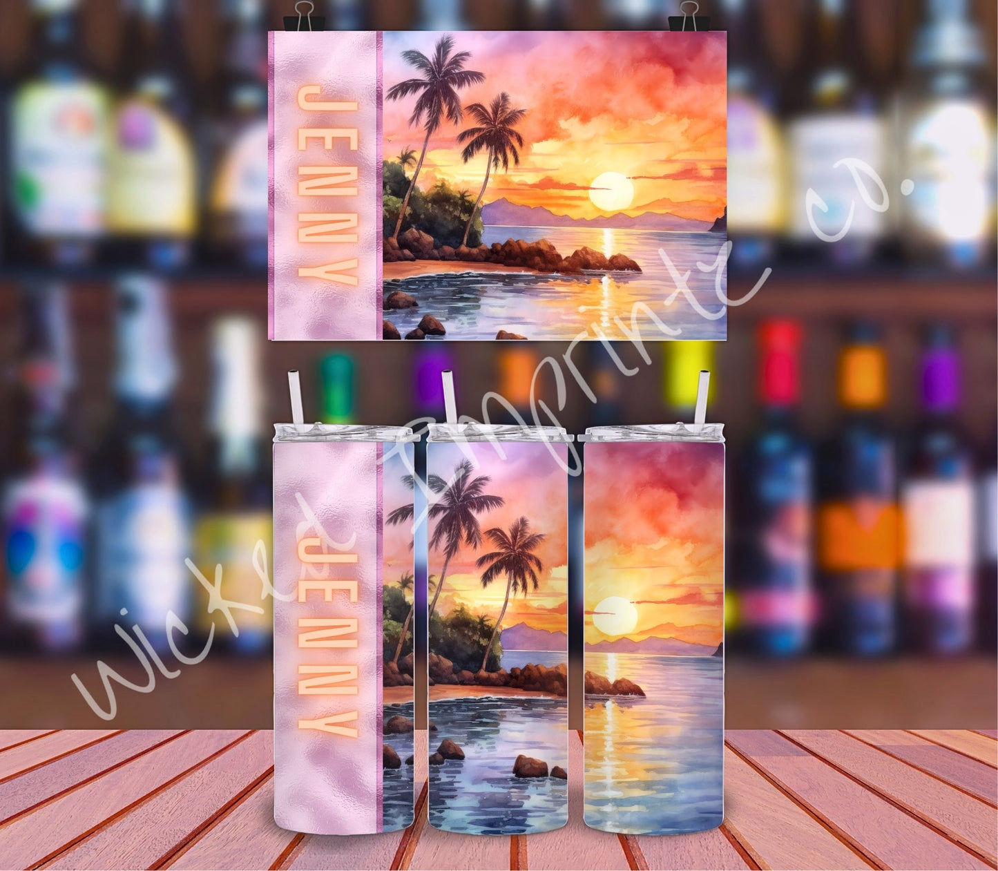 20 oz Beach Scene Tumbler