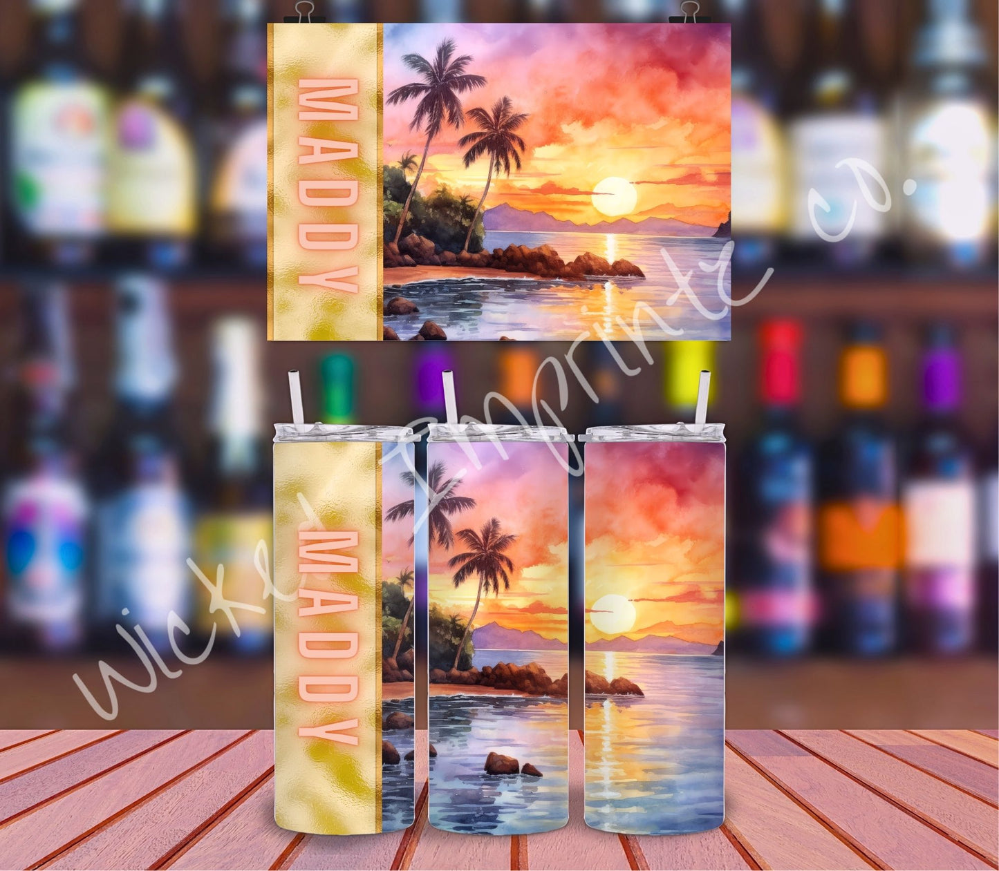 20 oz Beach Scene Tumbler