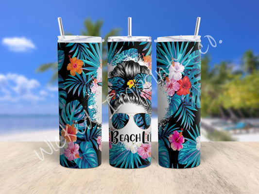 20 oz #BeachLife - Blue Tumbler