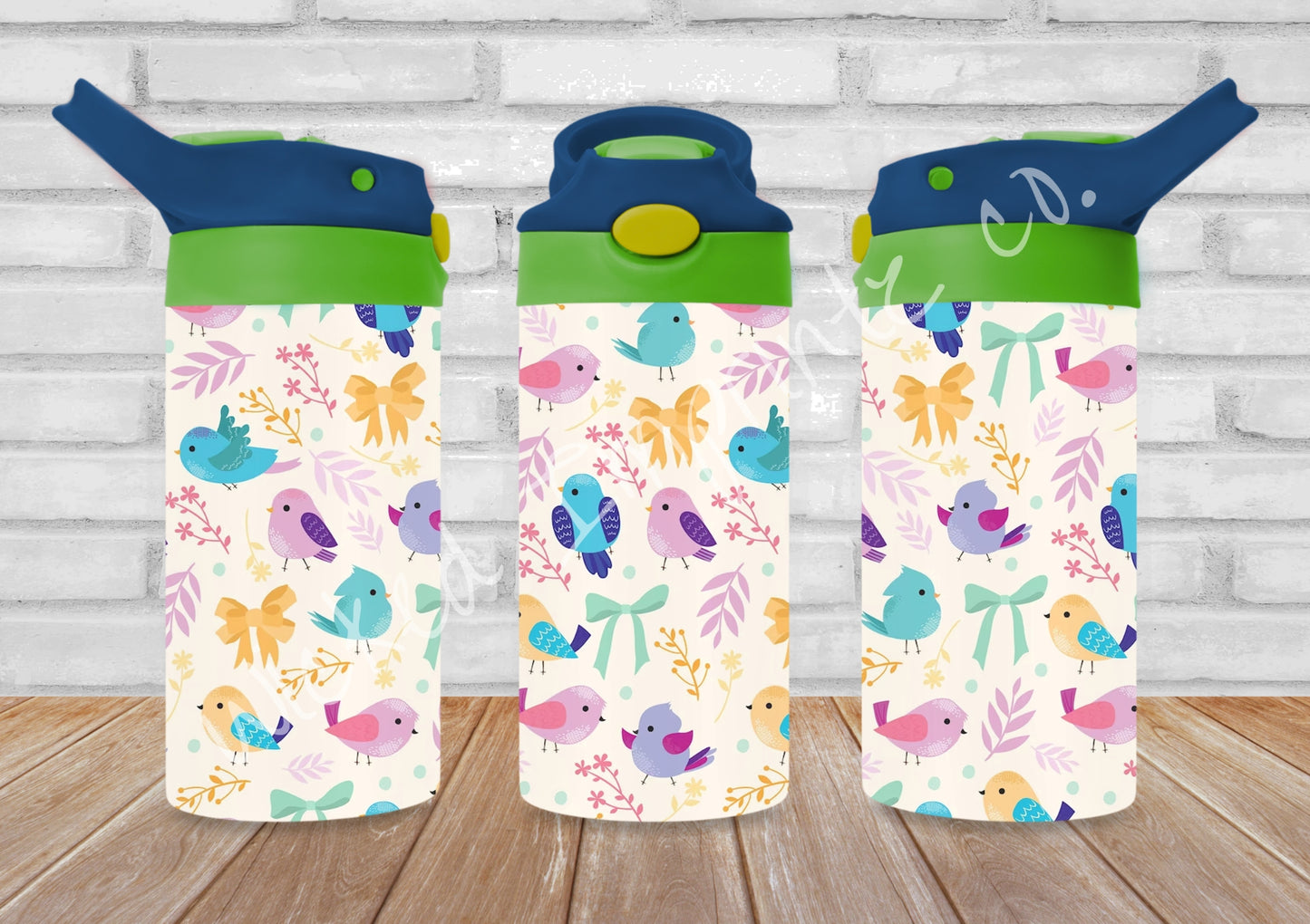 12 oz Birdies Kids Pop Top Tumbler