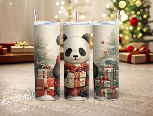 20 oz Christmas Panda Tumbler