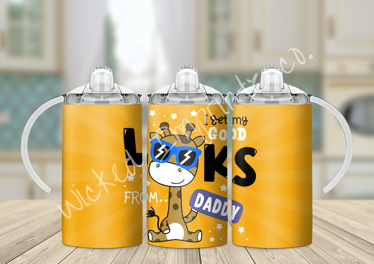 12 oz Daddy's Good Looks Giraffe Kids Sippy