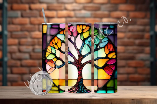 20 oz Glass Tree Tumbler