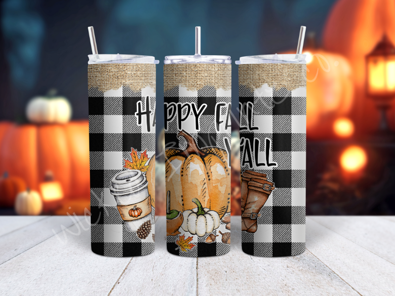 20 oz Happy Fall Y'all Tumbler