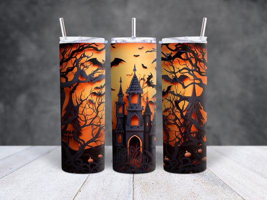 20 oz 3D Haunted House Tumbler