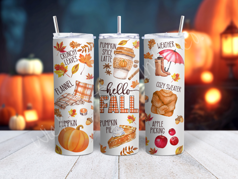 20 oz Hello Fall Tumbler