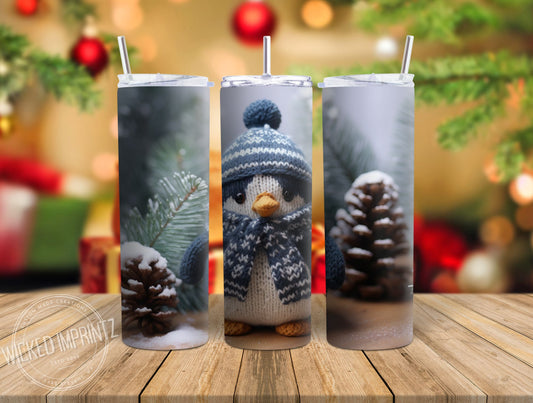 20 oz Knitted Penguin Tumbler