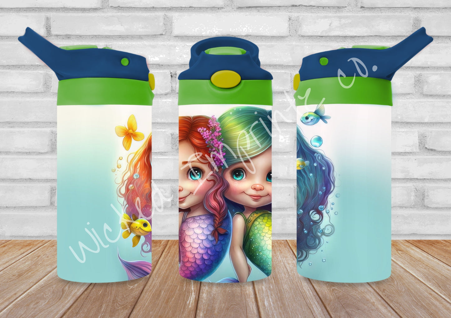 12 oz Mermaid Kids Pop Top Tumbler