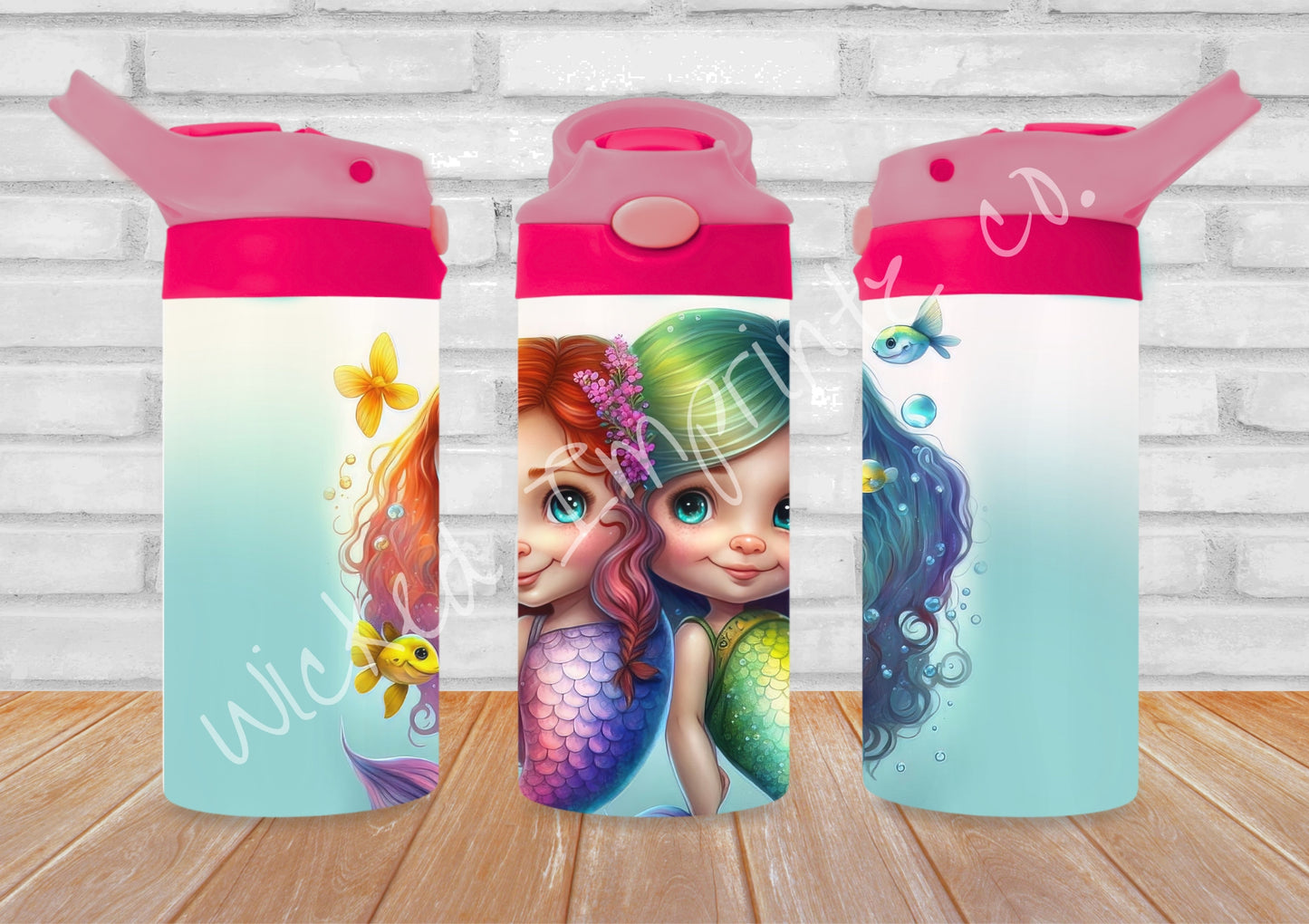 12 oz Mermaid Kids Pop Top Tumbler