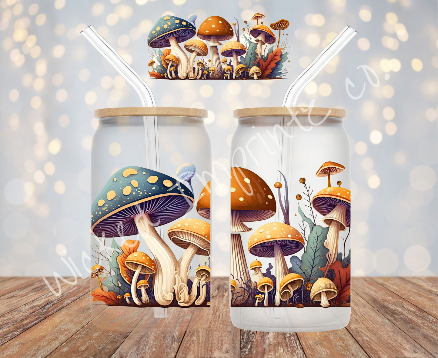 16 oz. Mushrooms - Frosted Glass Can