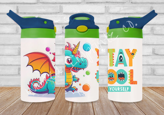 12 oz Stay Cool Dragon Kids Pop Top Tumbler